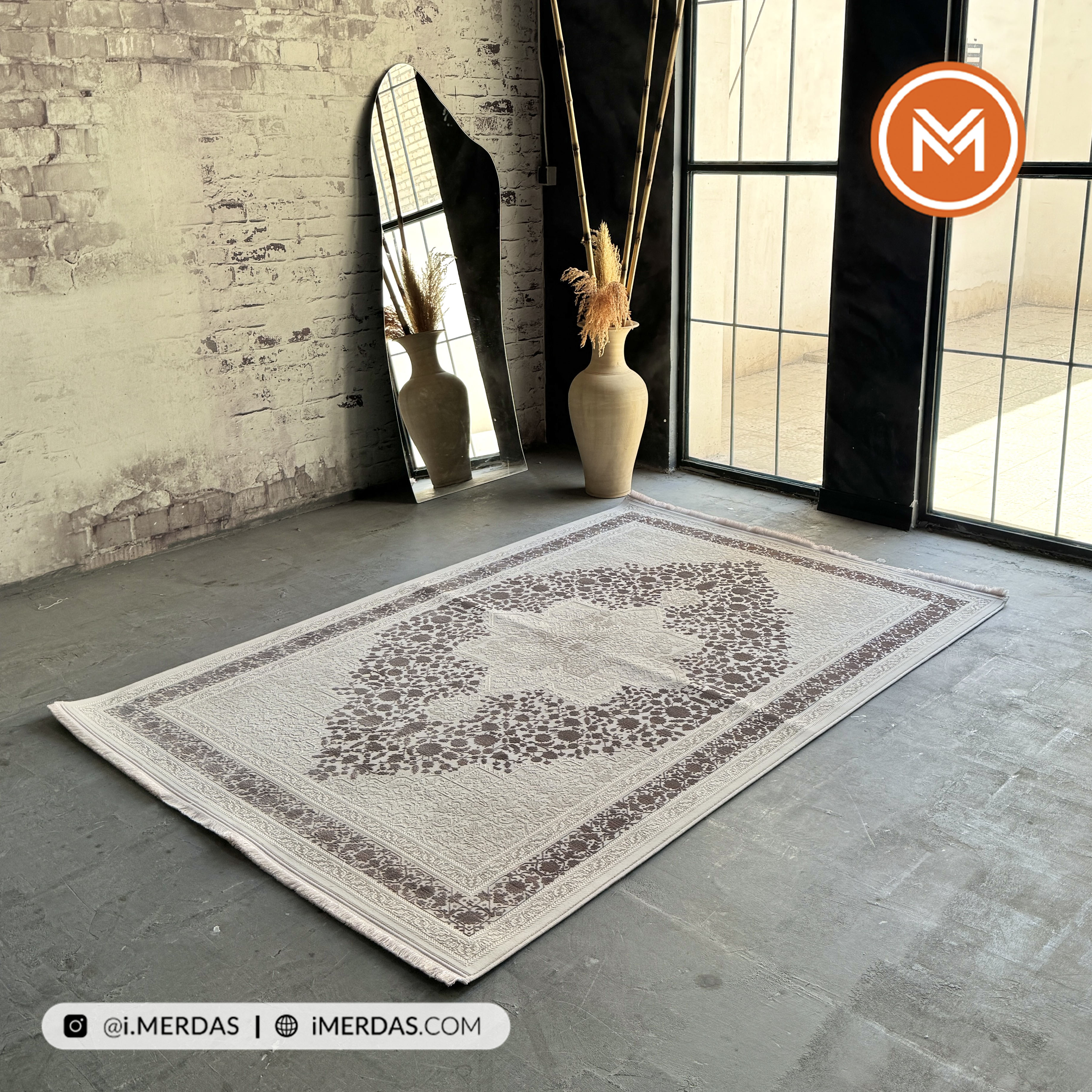 فرش وینتیج کد 10AV0200 زمینه فندقی
